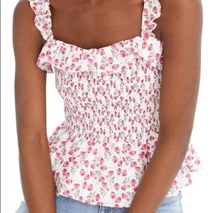 J. Crew x Liberty print smocked top